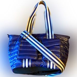 Think Royln Junior Wingman Crossbody Tote Blue
